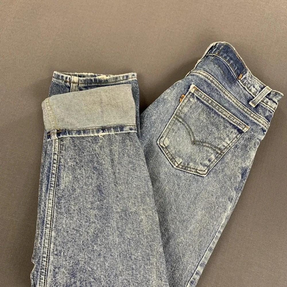 VTG Levi's 515 Jeans Mens 32x34 Blue Light Wash Distressed USA‎ 90s Orange Tab